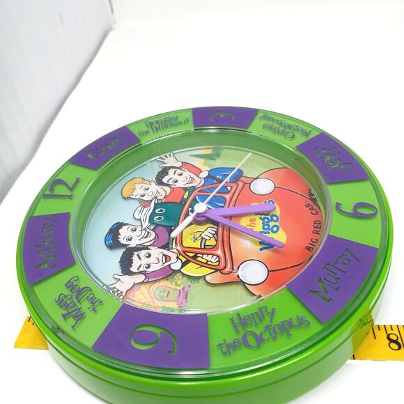 The Wiggles Big Red Car Clock Vintage Wags Dorothy Dinosaur Feathersword Jeff - Picture 5 of 8